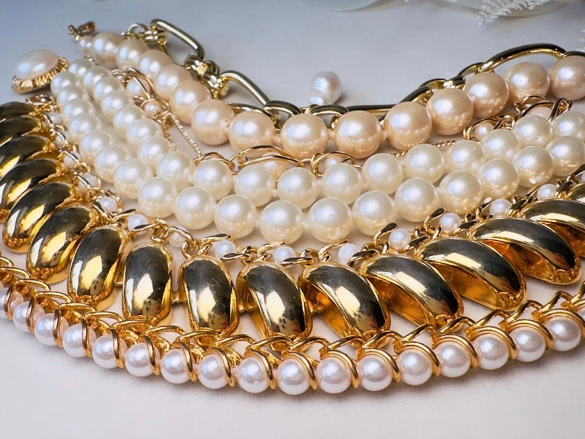Vintage Napier Gold Bracelet, Gold Curved Link Bracelet, VTG 7.5" Bracelet, Classic Gold Chain Bold 80s Designer Vintage Bracelet