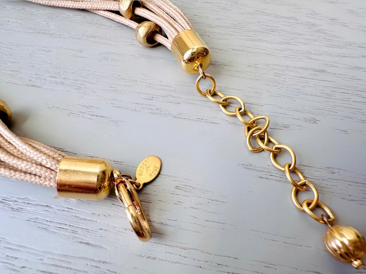 Designer Vintage Necklace Robert Rose Etruscan Heart Necklace.