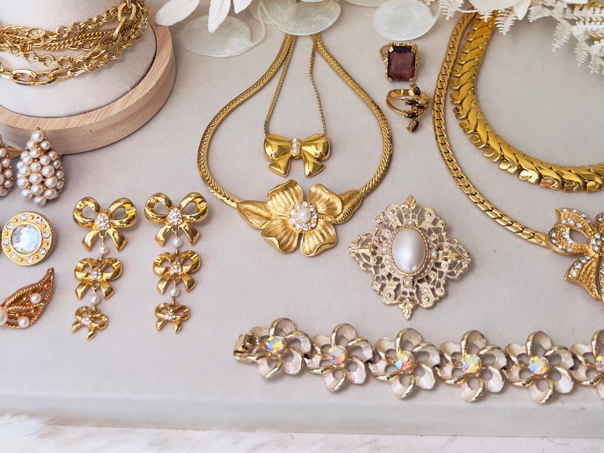 Victorian Pearl Brooch with White Enamel Wash, Romantic Gold Vintage Regency Era Revival Brooch Pin