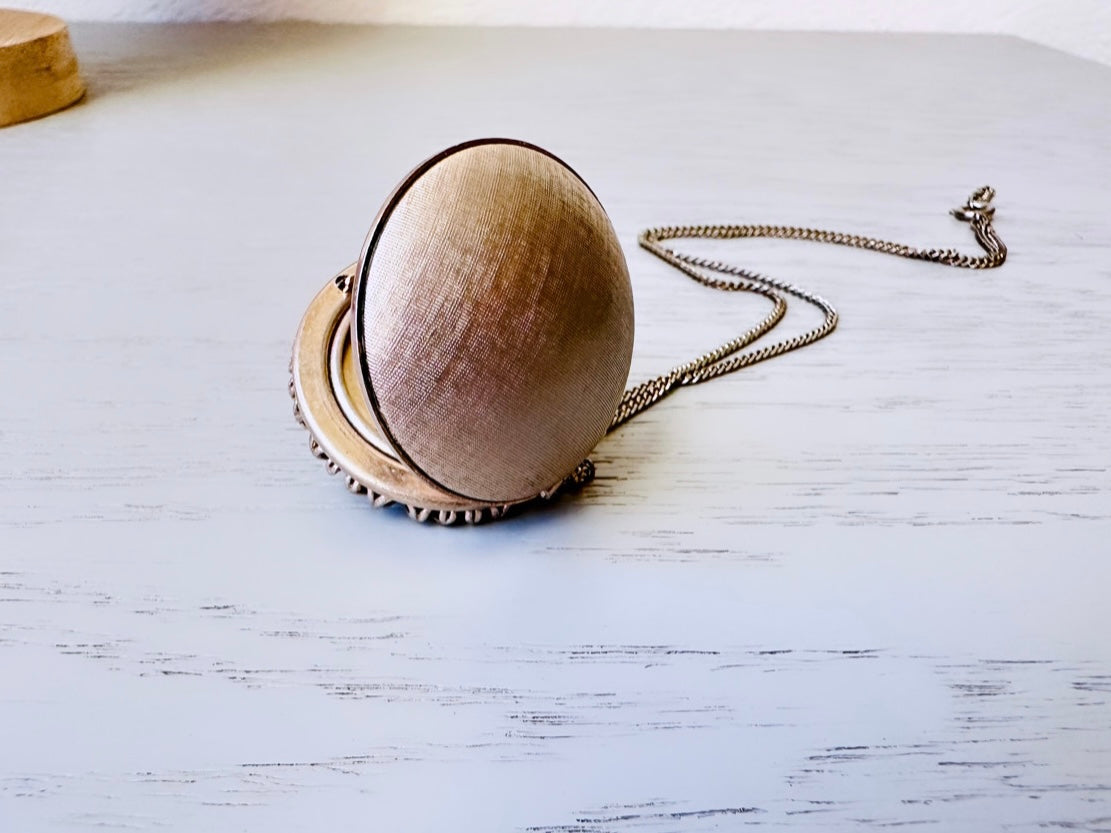 Rare Banded Agate Sphere Locket Necklace, Locket Ball Pendant Necklace, Vintage Gemstone Round Locket, Unique Vintage Ball Locket