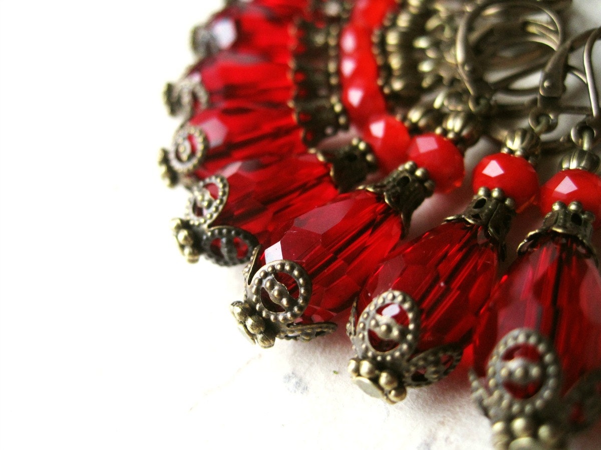 Queen Rhaenyra Red Drop Earrings, Valyrian Earrings, Rhaenyra Targaryen Cosplay, Dragon Princess Earring, Targaryen Red Teardrop Earrings