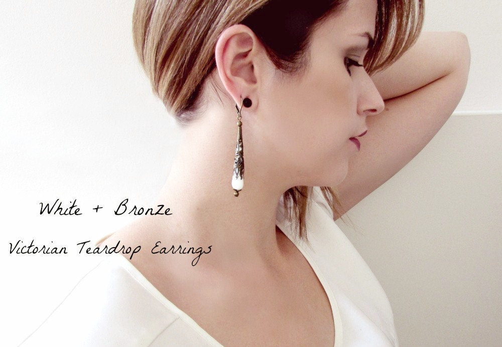 Silver and Aqua Elsa Frozen Inspired Victorian Earrings, Long Icy Aquamarine Teardrop Earrings with Ornate Silver Filigree Cones,