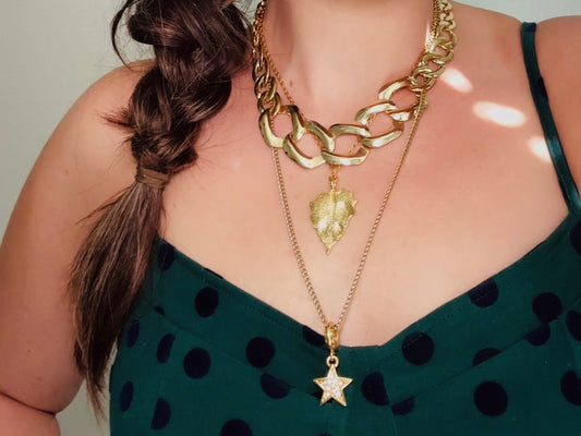 Gold Star Necklace, Carolee Vintage Pave Set Rhinestone Star Pendant Necklace, Gold Chain  Dainty Layering Necklace, Beautiful Gifts for Her