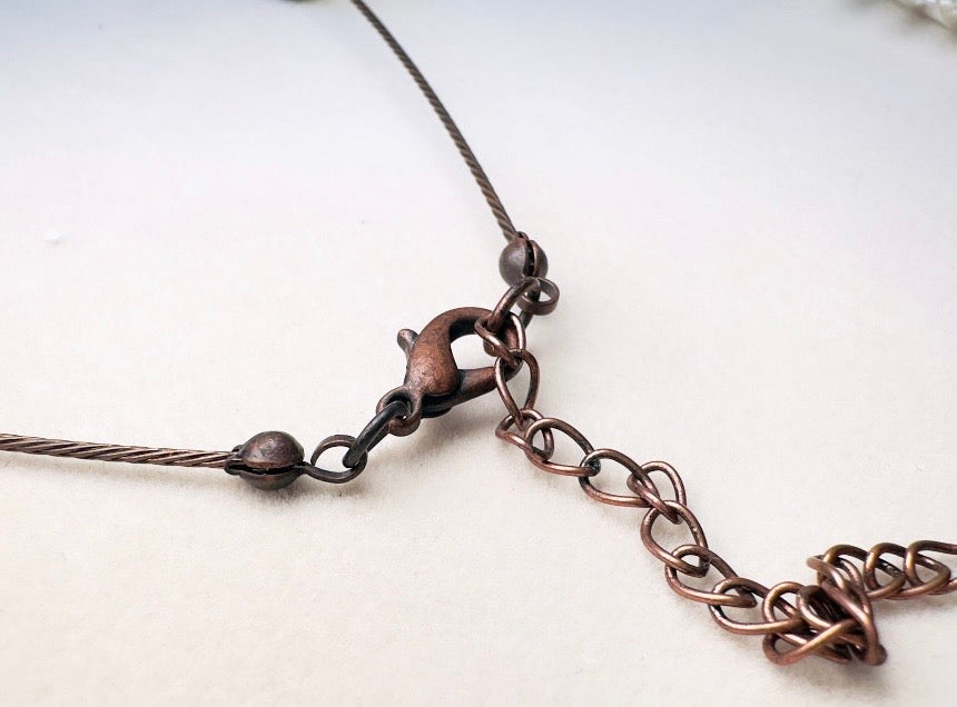 1928 Magenta Pink Rhinestone Floral Bronze Wire Necklace, 90s/Y2K NWT