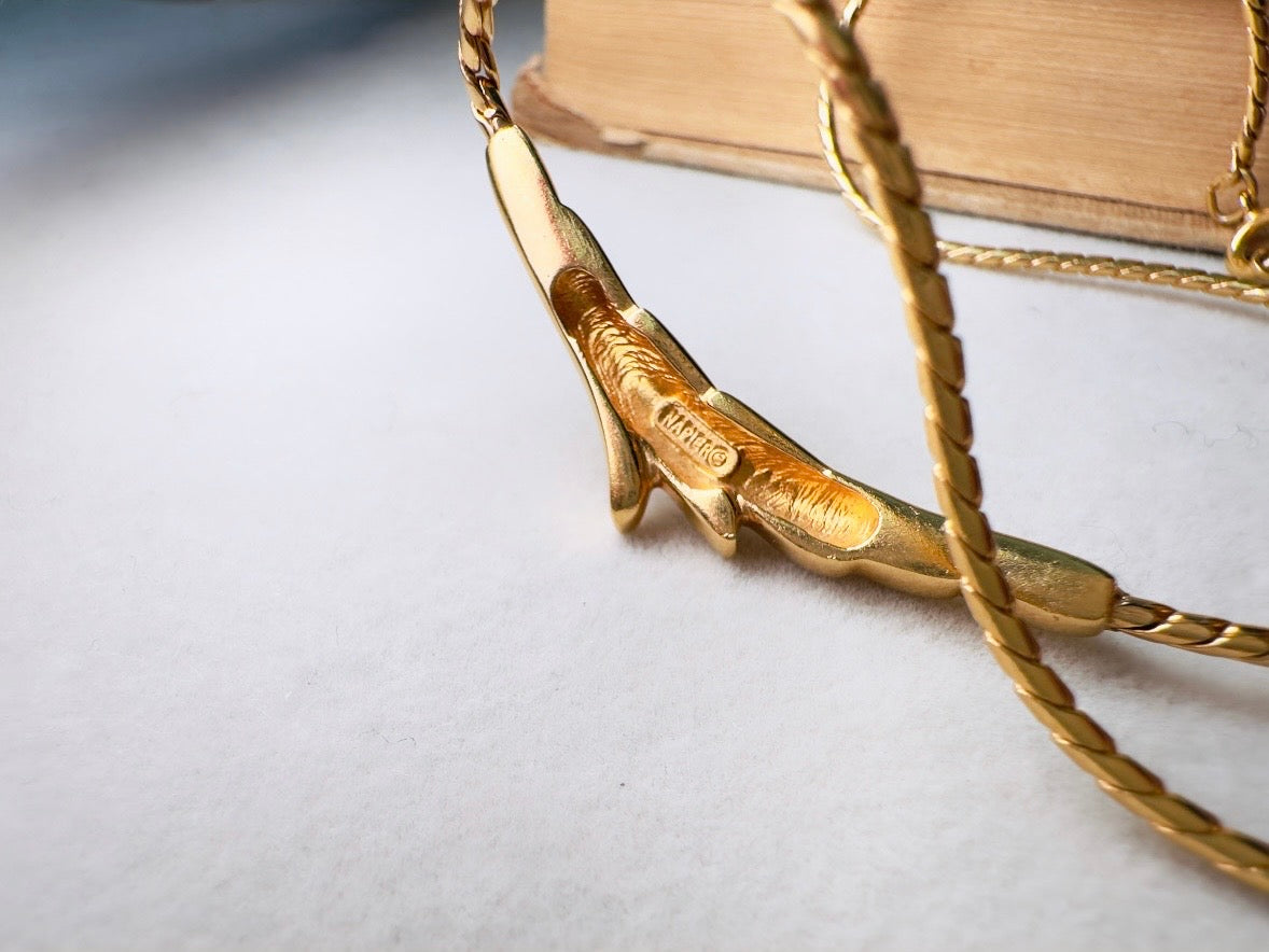 Gold Vintage Necklace, Dainty Napier Gold Bar Choker for Layering, Delicate Designer Necklace