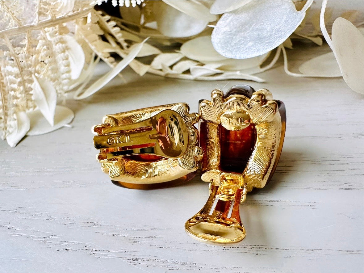 signed vintage earrings by KJL