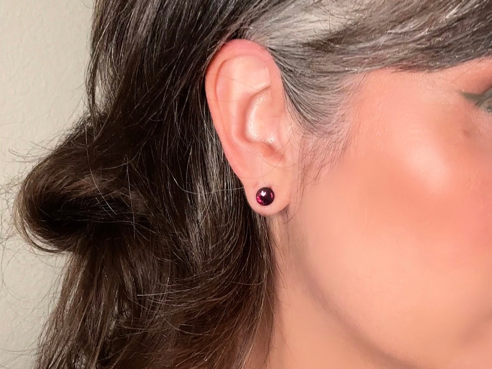 Rose Pink Swarovski Earring,  Handmade with Hypoallergenic Surgical Steel