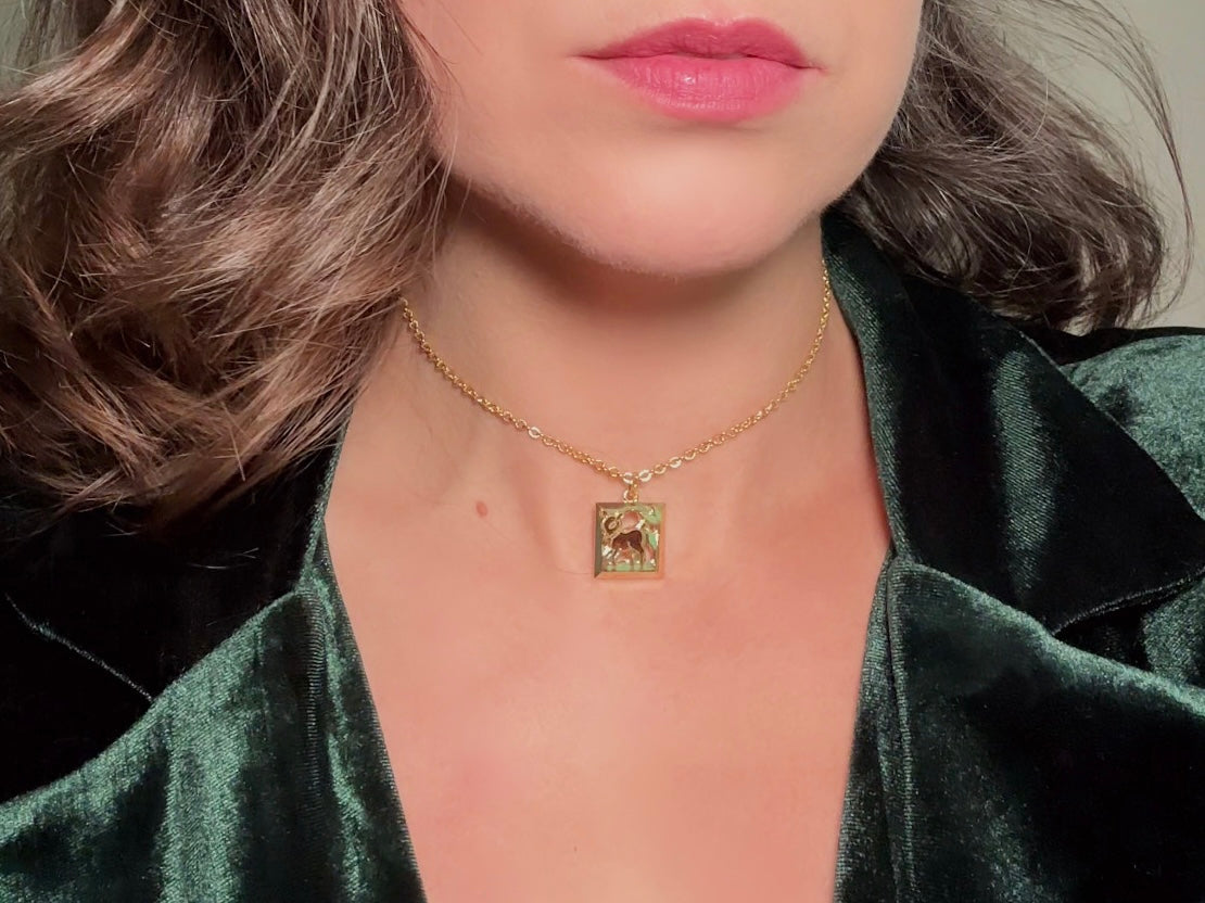 Vintage Deer Necklace, Dainty Woodland Children's Necklace