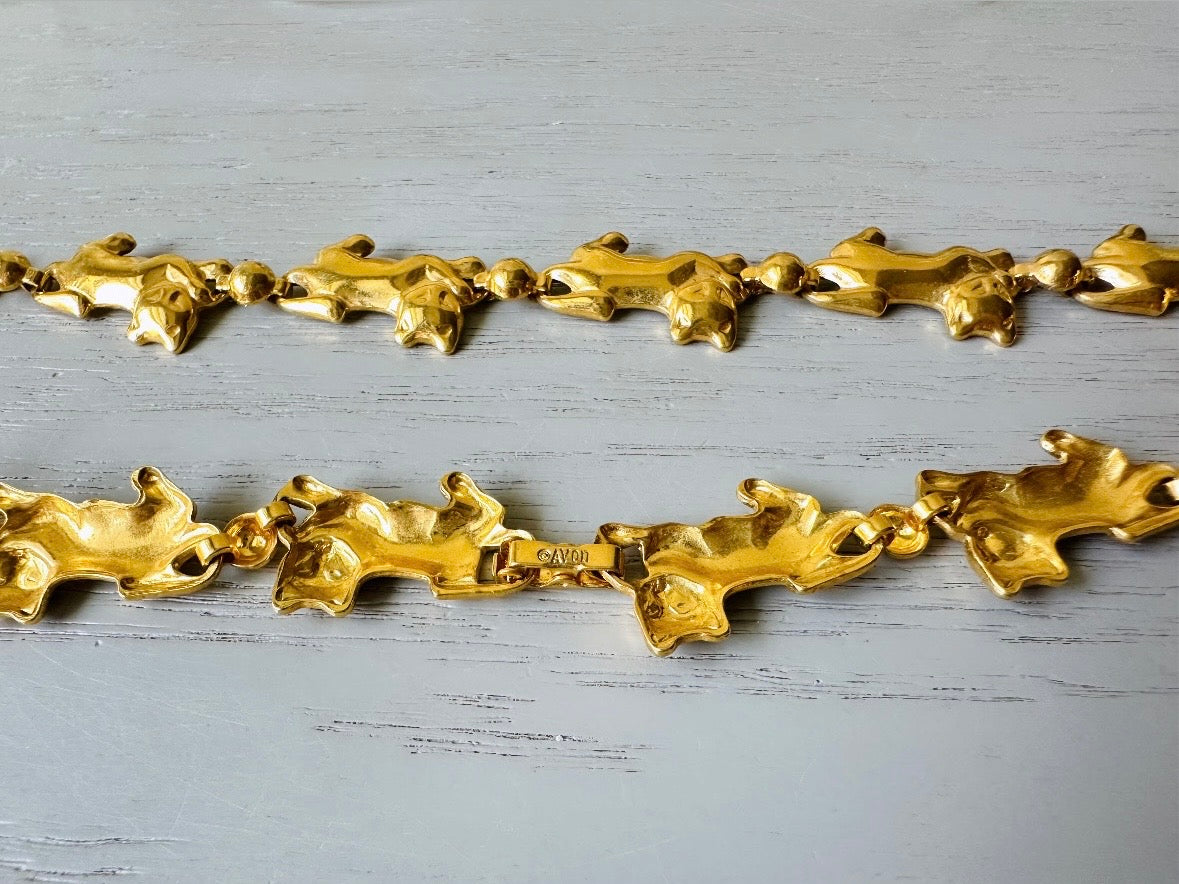 Vintage Gold Cat Necklace, Cute Avon Novelty Cat Necklace 5