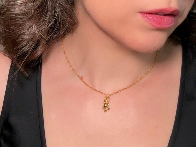 Vintage Gold Owl Pendant Necklace, 1981 Dainty Vintage Avon Owl Necklace 6
