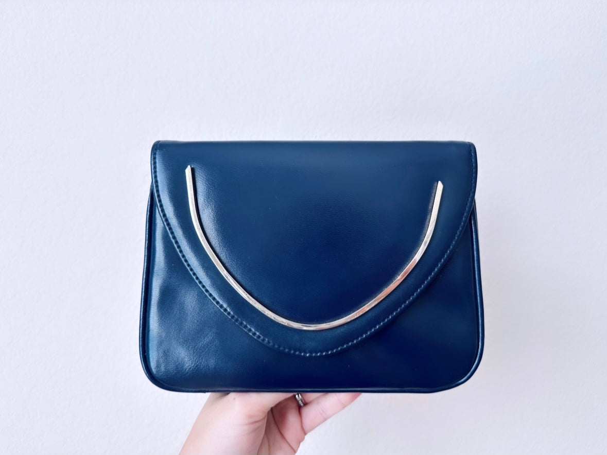 Hand Pouch Regular Caro Cosa Leather Navy Blue Clutch Bag at Rs 2500 in Sas  Nagar