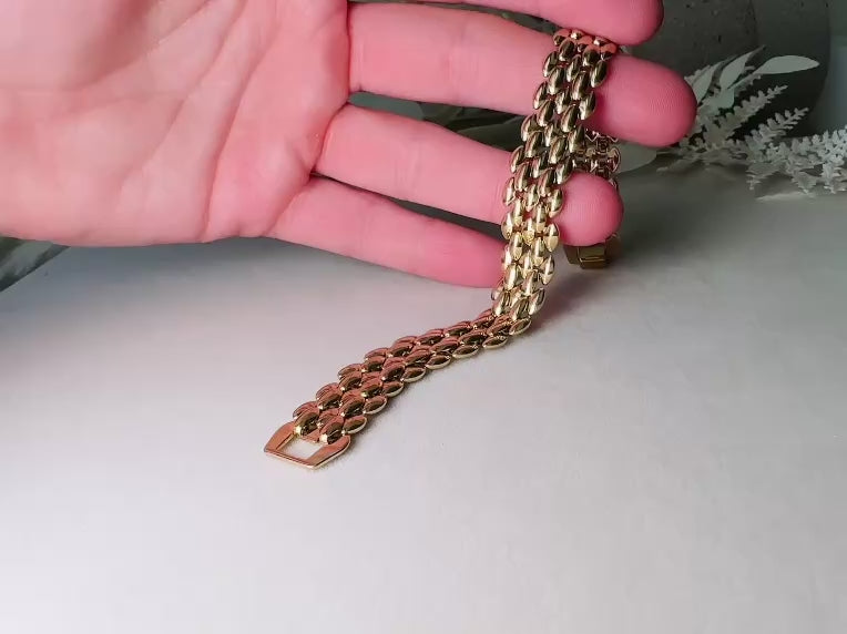 Gold_Panther_Link_Bracelet_Vintage_Gold_Chain_Bracelet_for_Layering