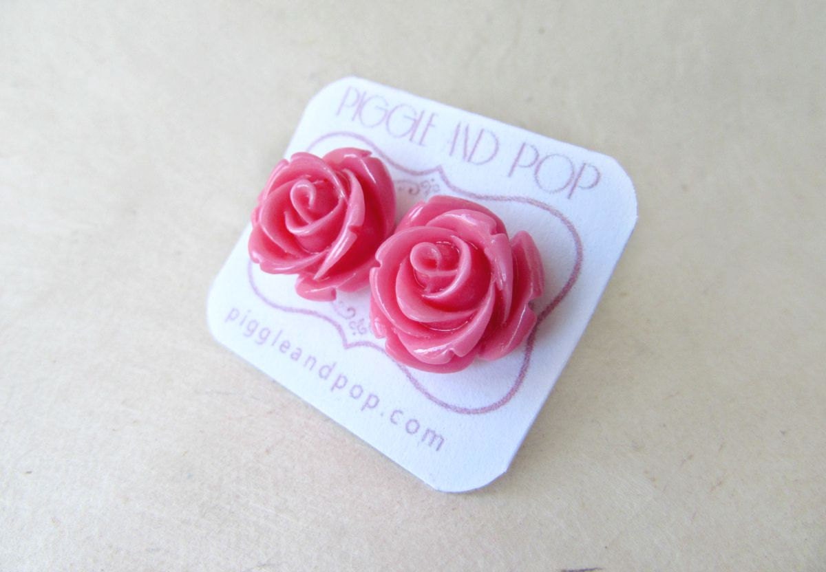 Handmade Flower Earrings - Etsy